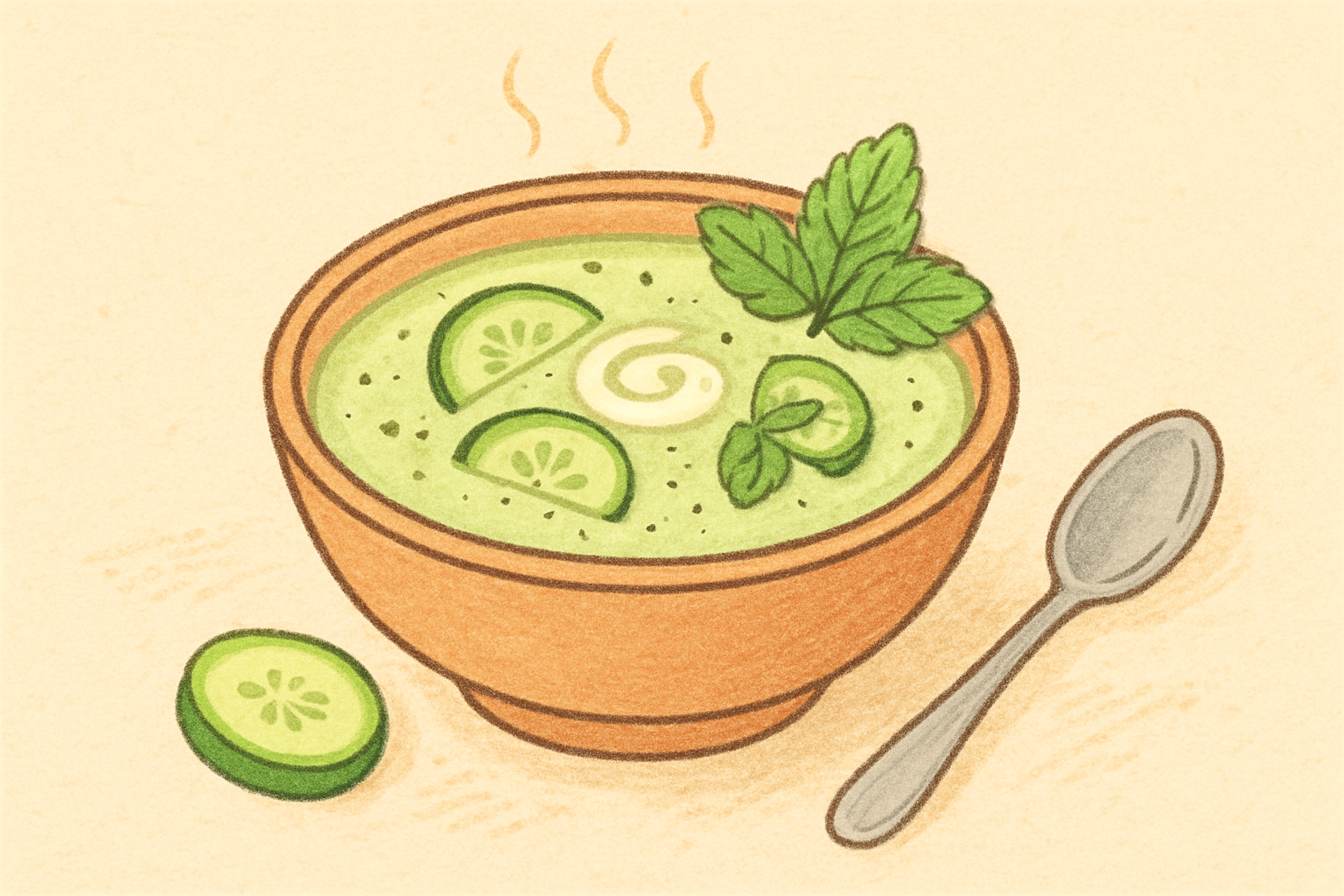 Cold cucumber soup (Thanda kheere ka soup) — nutrition facts and gut health info