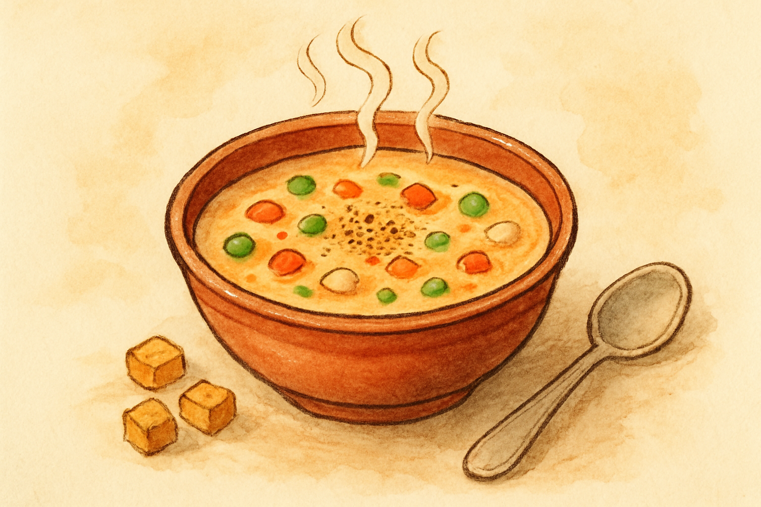 Cream of mixed vegetable soup — nutrition facts and gut health info