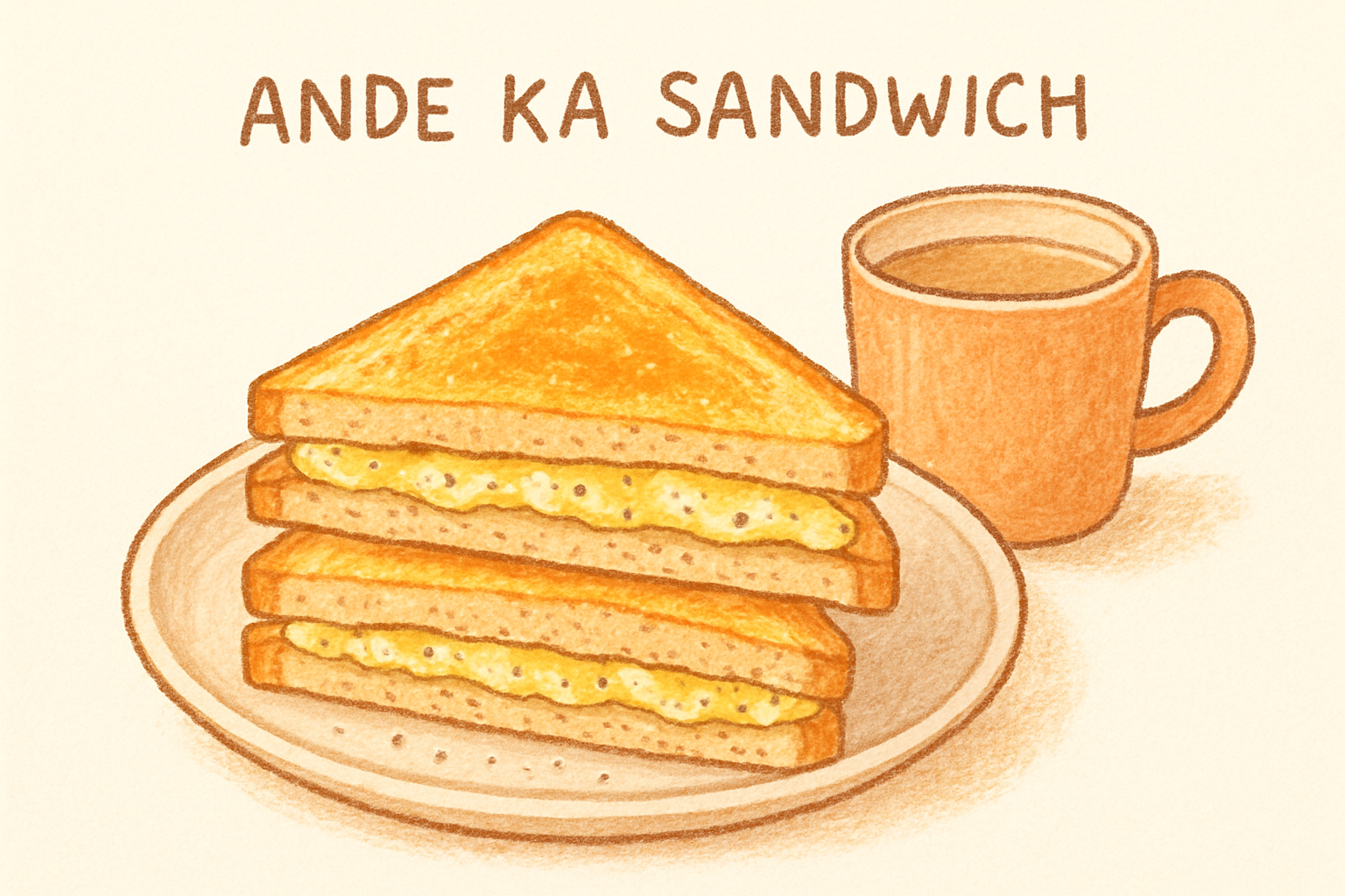 Egg sandwich (Ande ka sandwich) — nutrition facts and gut health info