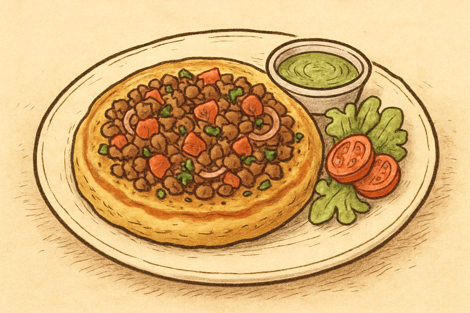 Keema pancake — nutrition facts and gut health info