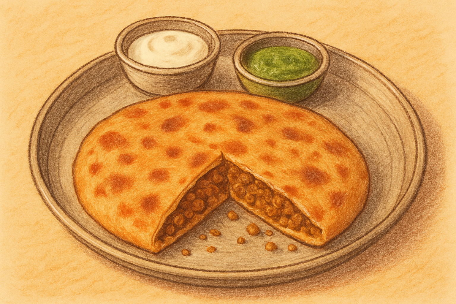Keema parantha/paratha — nutrition facts and gut health info