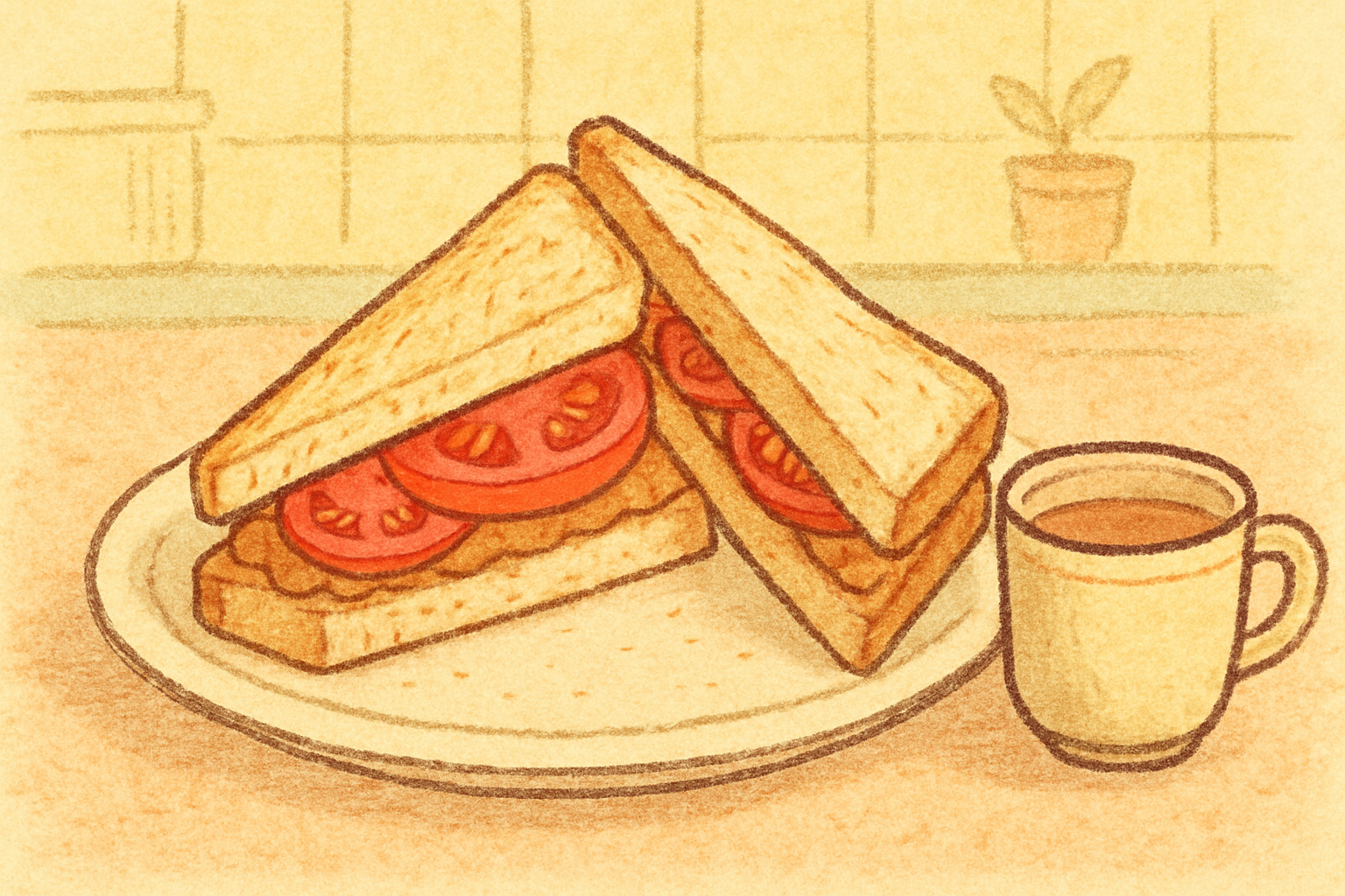 Peanut and tomato sandwich (Moongfali aur tamatar ka sandwich) — nutrition facts and gut health info