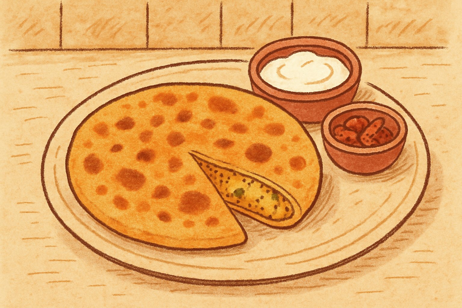 Potato parantha/paratha (Aloo ka parantha/paratha) — nutrition facts and gut health info