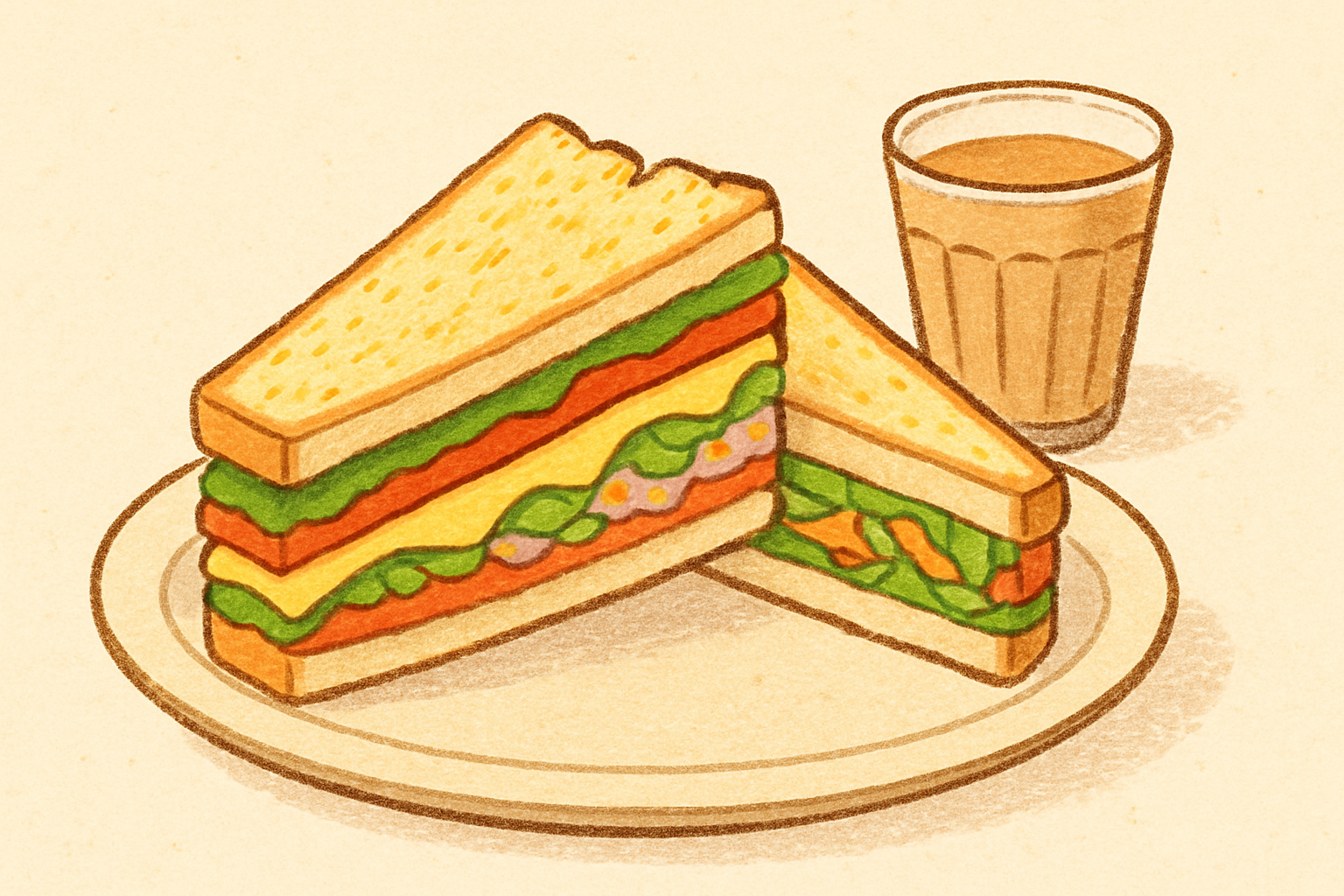 Rainbow sandwich nutrition facts — 204.6 kcal, 5.8g protein per triangle