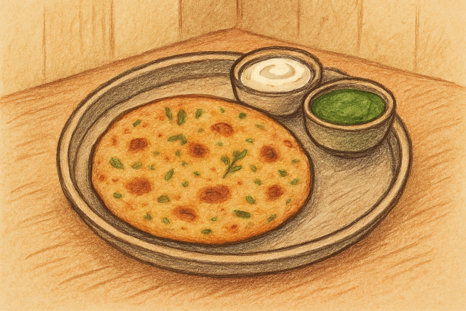 Sprouted moong parantha/paratha nutrition facts — 228.6 kcal, 4.3g protein per parantha