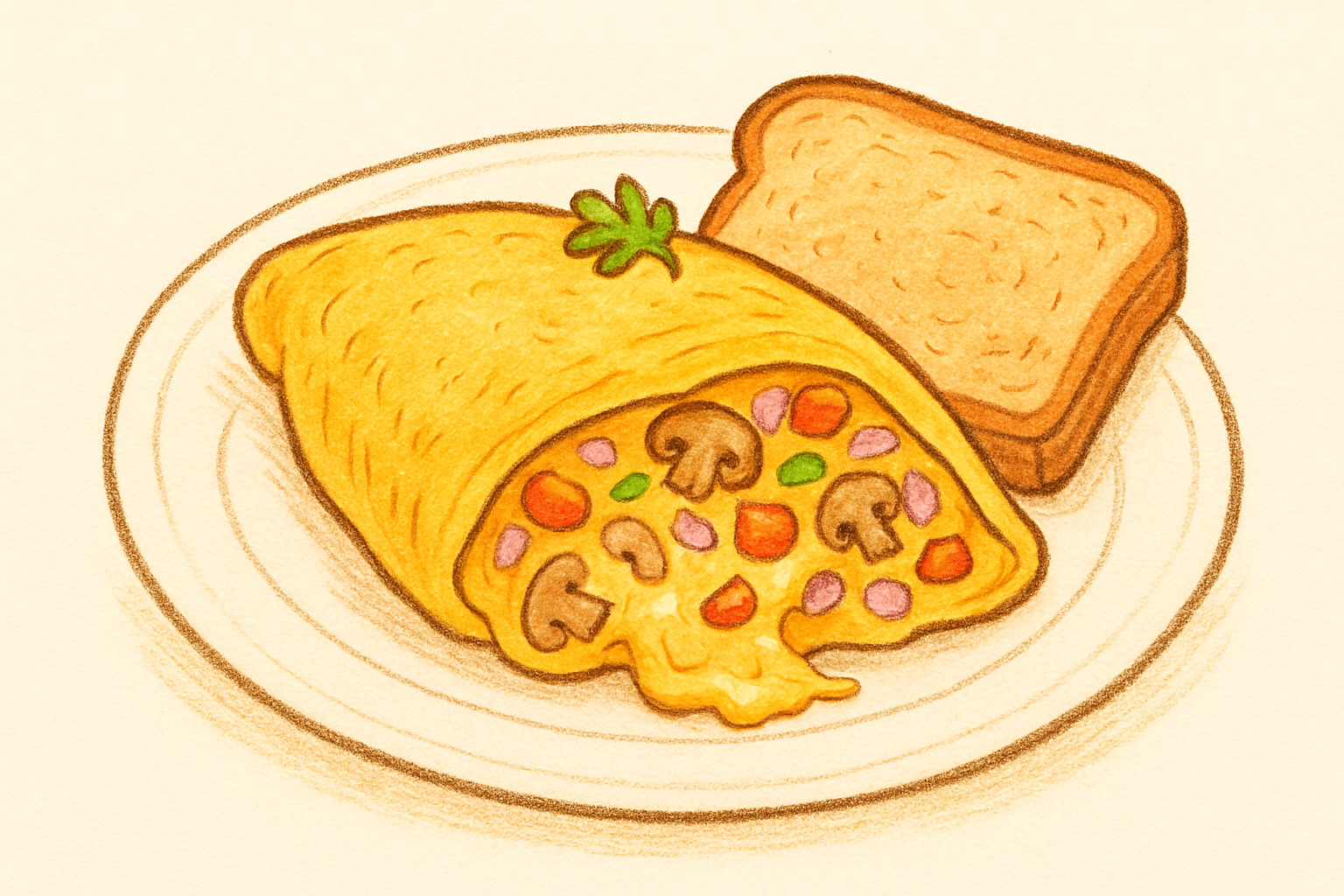 Stuffed egg omelette/omlet — nutrition facts and gut health info