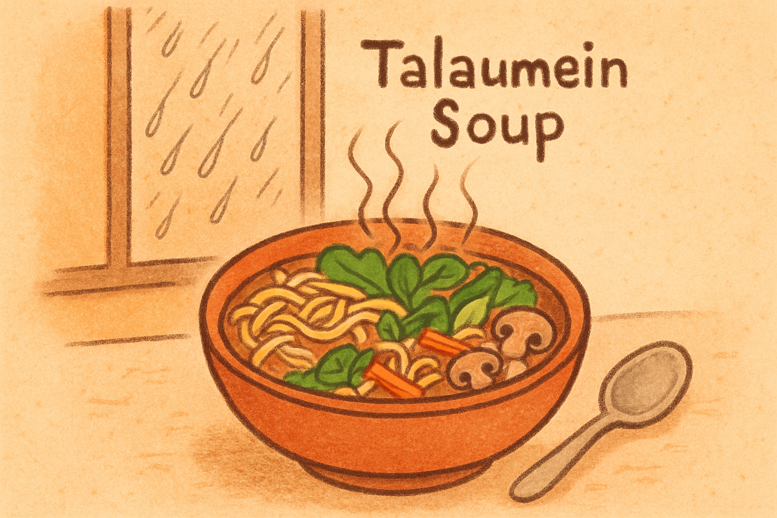 Talaumein soup nutrition facts — 89 kcal, 25.3g protein per soup bowl