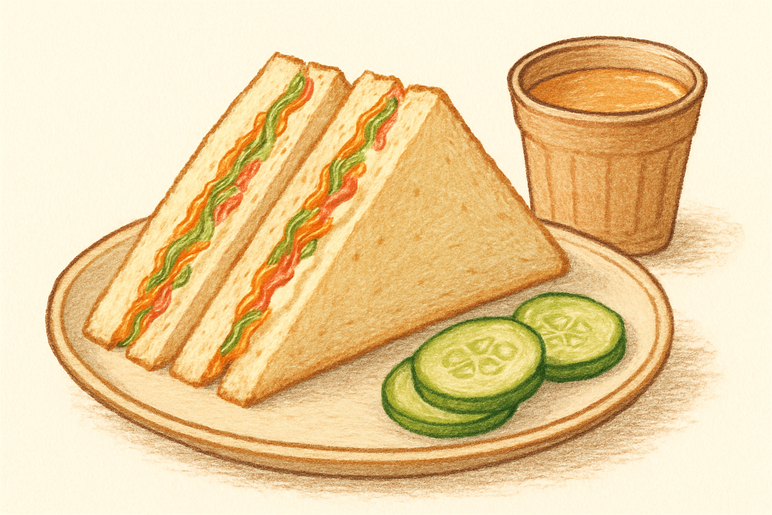 Vegetable and mayonnaise sandwich — nutrition facts and gut health info
